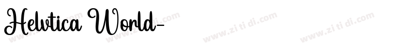 Helvtica World字体转换